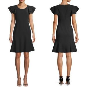 Michael Kors Collection Sleeve Wool Crepe Dress